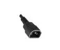 Preview: Power cable C13 90° right to C14, 0,75mm², VDE, black, length 0,30m